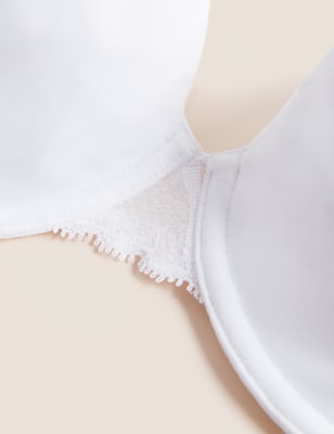 

Womens M&S Collection Plunge-BH mit Bügel und Wildblumenmuster (F-H) - White, White