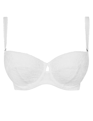 Underwired Non-Padded Jacquard Lace Balcony Bra DD-G | M&S Collection | M&S