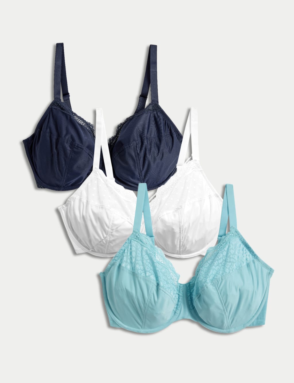 3pk Wired Full Cup Bras F-H image 1
