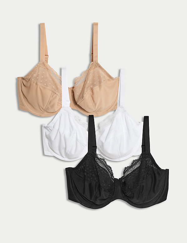 3pk Wired Full Cup Bras F-H - QA