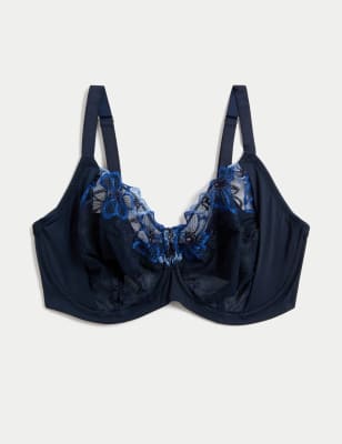 

Womens M&S Collection Embrace Wired Extra Support Bra F-J - Navy, Navy