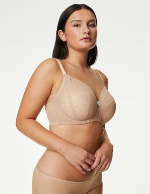 Buy White Total Support Full Cup Non Wire Cotton Bra from Next Singapore