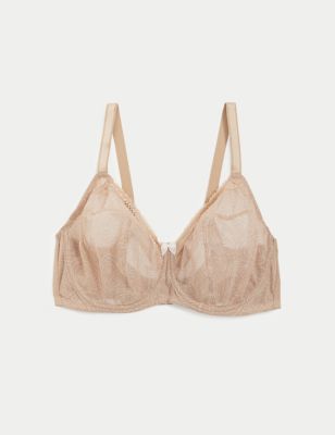 ex M&S WILD BLOOMS LACE COLLECTION UNDERWIRED FULL CUP Bra In SOFT