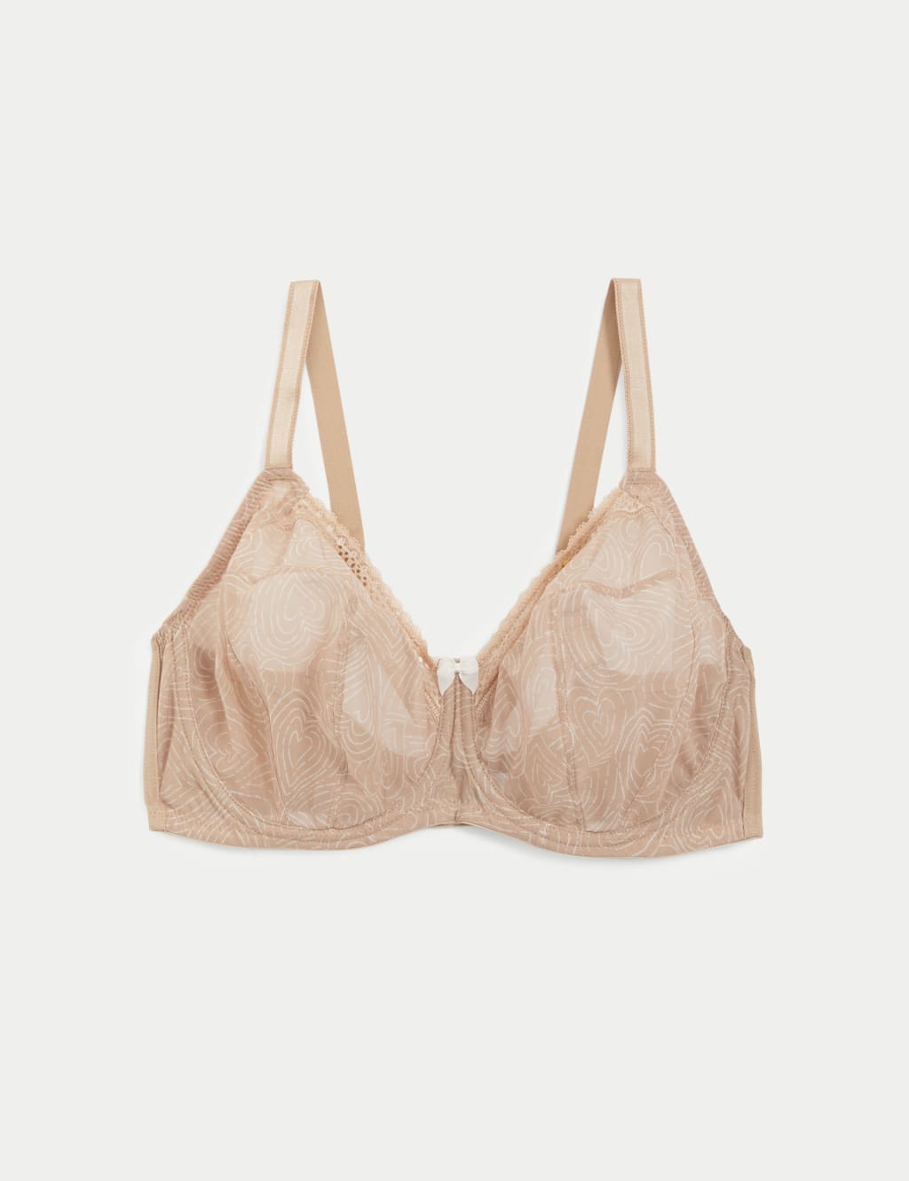 Printed Mesh Wired Extra Support Bra F-J image 2