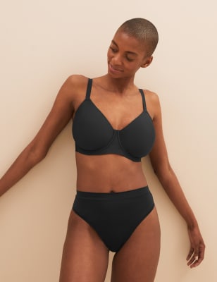 Marks & Spencer Flexifit Invisible Wired Full-cup Bra - Black