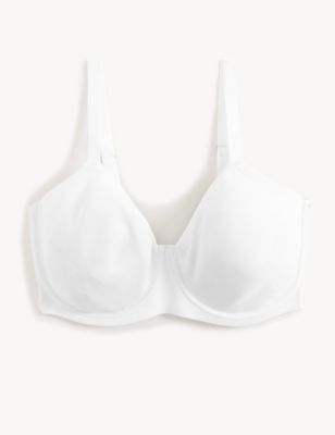 M&S Womens Flexifittm Invisible Wired Full-cup Bra F-H - 32GG - White, White