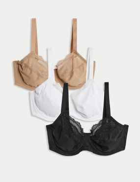 Alannah Satin & Lace Wired Full Cup Bra (A–E)