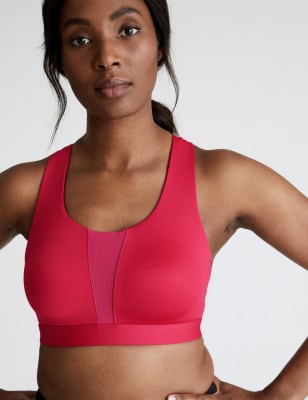 Mesh High Impact Non-Wired Sports Bra A-E