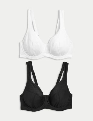 MARKS & SPENCER Total Support Embroidered Full Cup Bra C-H T338020OPALINE ( 38F) Women Everyday Non Padded Bra - Buy MARKS & SPENCER Total Support  Embroidered Full Cup Bra C-H T338020OPALINE (38F) Women