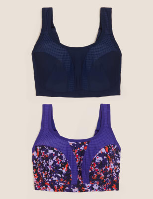 Buy MARKS & SPENCER M&S 2pk Ultimate Support Non Wired Sports Bras A-E  Online