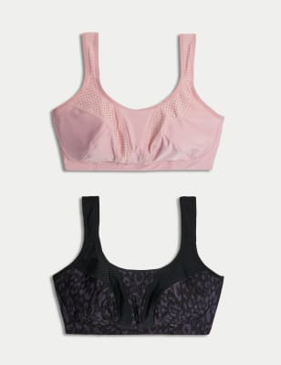 2pk Ultimate Support Non Wired Sports Bras A-E, Goodmove