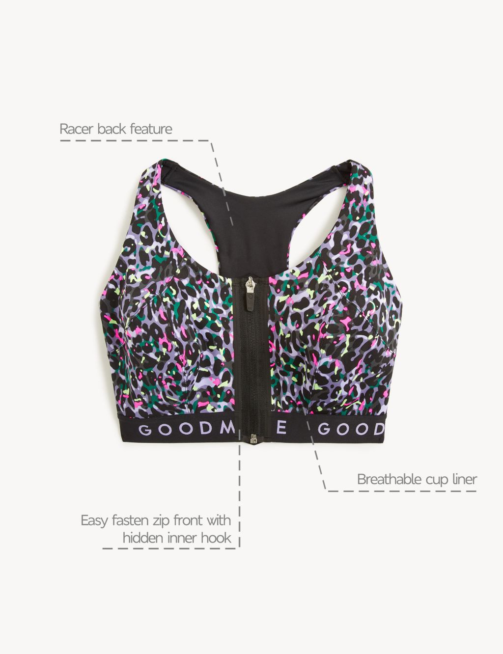Ultimate Support Non Wired Sports Bra F-H image 7