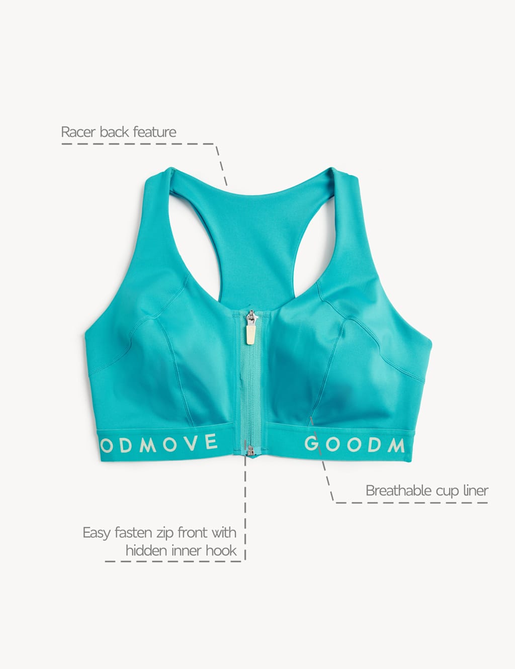 Ultimate Support Non Wired Sports Bra A-E image 8