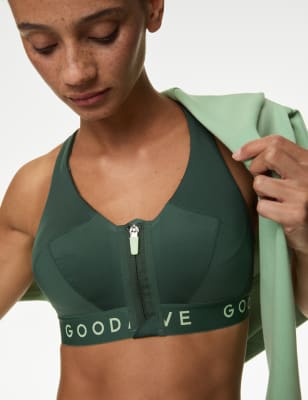 

Goodmove Sujetador deportivo sin aros de sujeción definitiva para copa A-EWomens - Dark Sage, Dark Sage