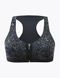 Extra High Impact Zip Front Sports Bra A-H