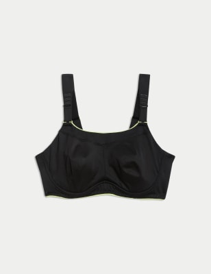 FormTech Zip Front High Support Sports Bra - Black