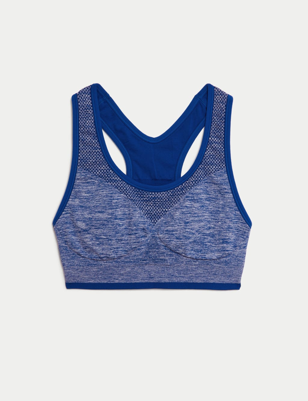 Marks & Spencer M&S Goodmove Blue White Zip Sports Bra 38GG 85J