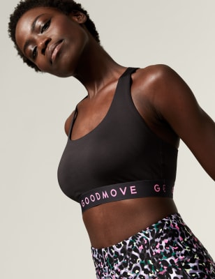 

Womens Goodmove Medium Support Non Wired Crop Top A-E - Carbon, Carbon