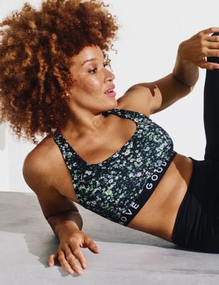 Nike Women's Medium-Support Non-Padded Leopard Print Sports Bra