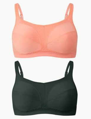 Lot de 2&nbsp;soutiens-gorge de sport non ampliformes impact &eacute;lev&eacute;, bonnets A&nbsp;&agrave;&nbsp;G