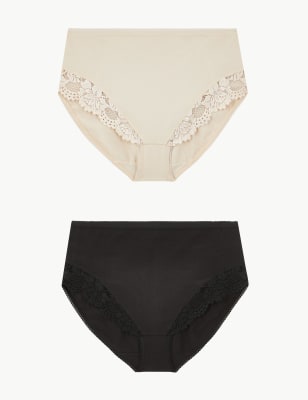 Lot de 2&nbsp;culottes &eacute;chancr&eacute;es &agrave; maintien ferme