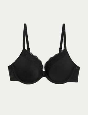 Wonderbra Women's Refined Glamour Triangle Underwire Push-up Bra, Black,  32B : : Clothing, Shoes & Accessories