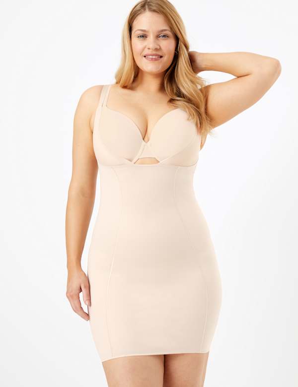 Firm Control Sheer Wear Your Own Bra Shaping Full Slip