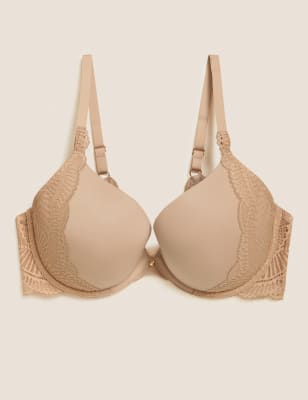 

Womens M&S Collection Perfect Fit™ Lace Push-Up Bra AA-E - Rose Quartz, Rose Quartz