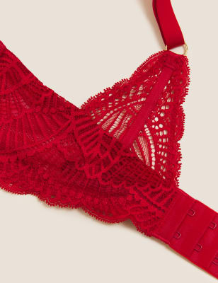 

Womens M&S Collection Perfect Fit™ Lace Push-Up Bra AA-E - Redcurrant, Redcurrant