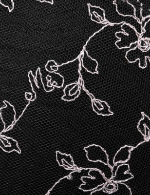 

Womens M&S Collection Archive Embroidery Wired Push-Up Balcony Bra A-E - Black Mix, Black Mix