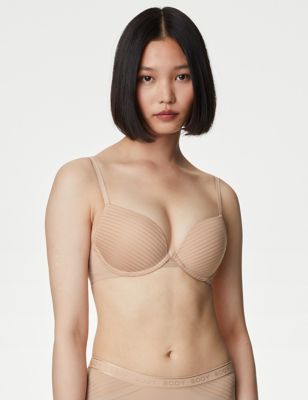Buy Floret Wirefree Natural Lift Push up Bra - Navy at Rs.599 online