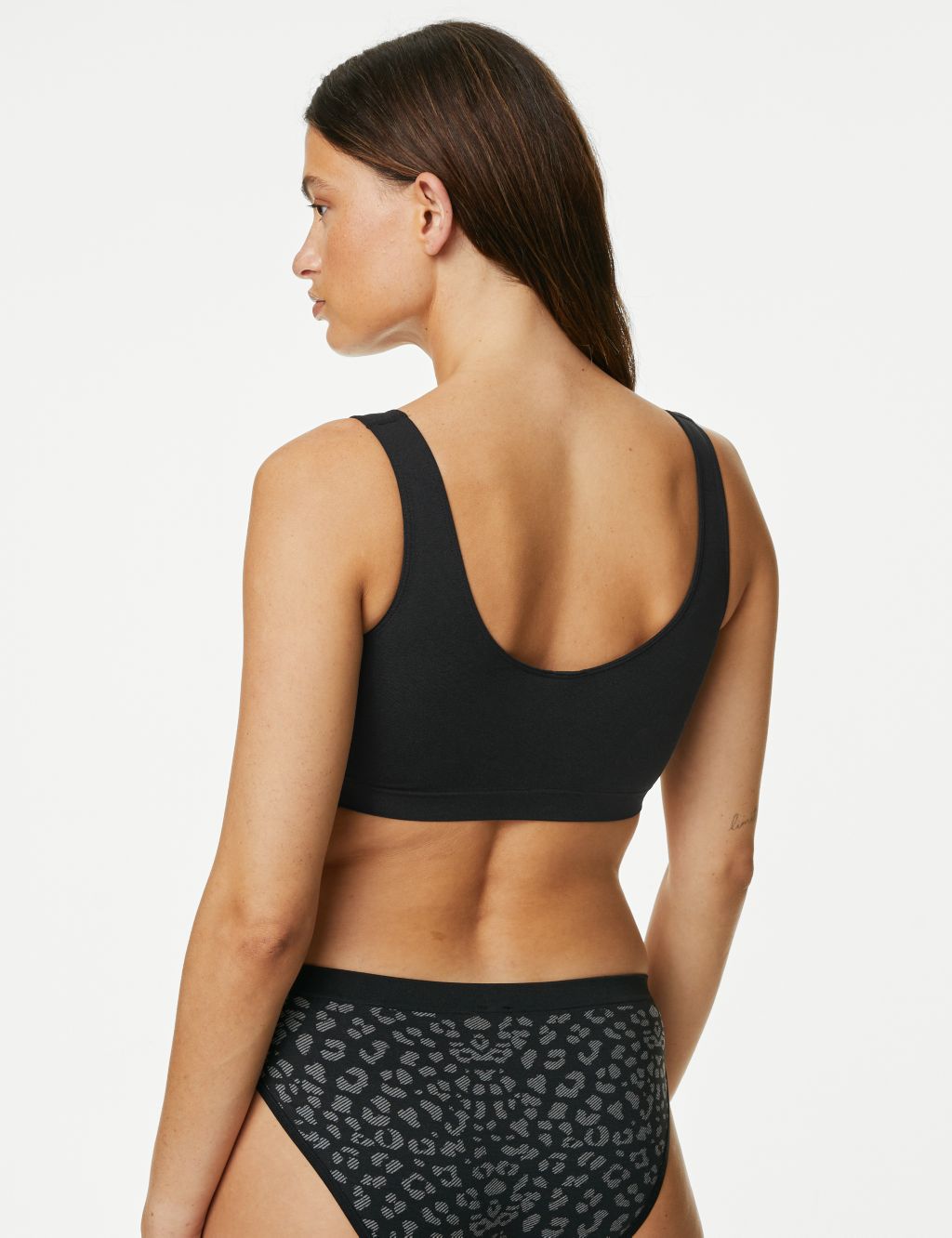 3pk Seamless Non Wired Crop Tops image 4