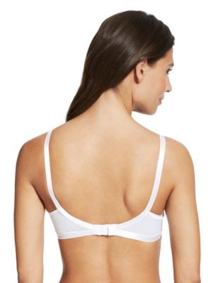 Full Cup Bra Non Wired Soft Cup Guy De France Non Padded Supportive Comfy  White