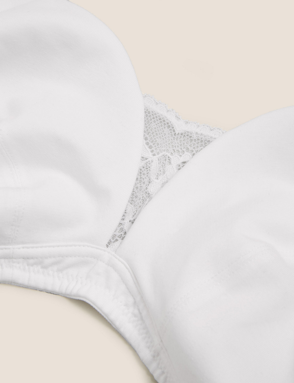 2pk Cotton Rich Non-Wired Full Cup Bras AA-E