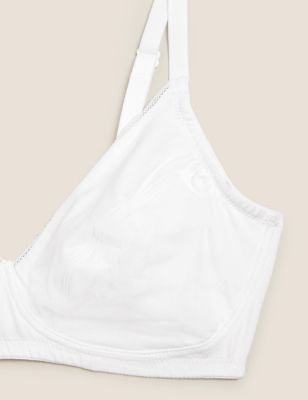 M&S Womens 3pk Cotton Non Wired Full Cup T-Shirt Bra A-E - 32B - Dark Grey,  Dark Grey, Compare