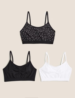 Bargain catcher - AD M&S COLLECTION 3pk Seamless Non Wired Crop Tops Was  £18 Now £12.60