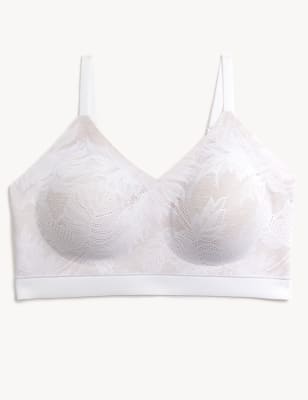 

Womens Body Flexifit™-Bustier ohne Bügel mit Spitze - White, White