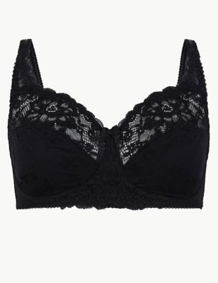 Jacquard Lace Non-Padded Full Cup Bra A-DD | M&S Collection | M&S