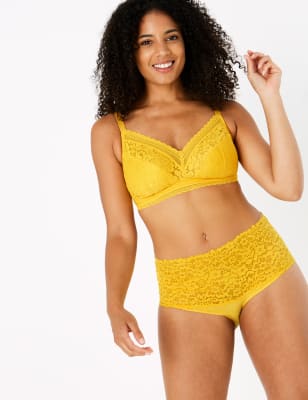 Soutien-gorge bustier en coton et dentelle sans armatures, bonnets emboîtants A à F