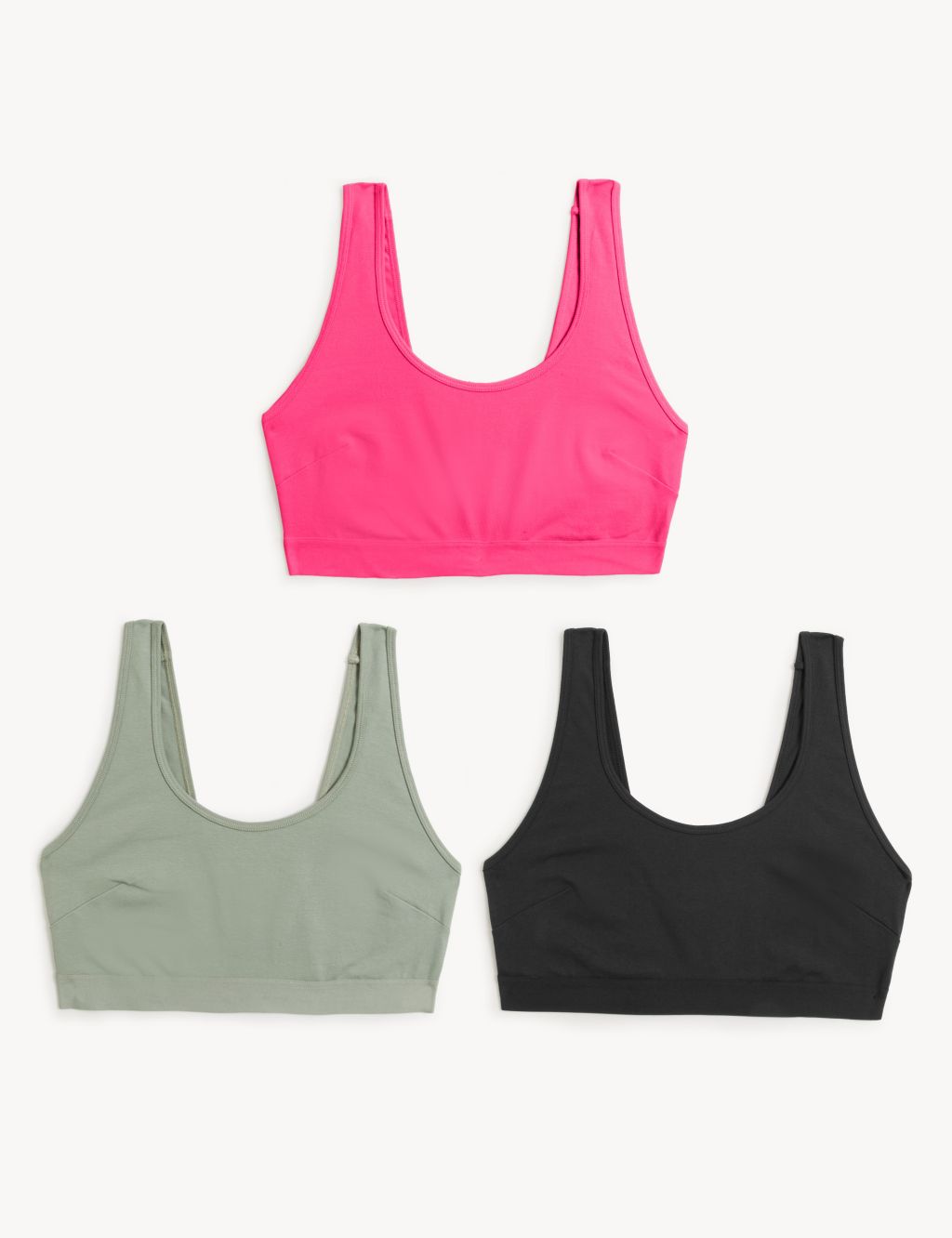 3pk Non Wired Crop Tops image 1