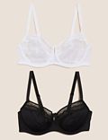 2pk Harvest Embroidery High Apex Plunge Bras A-E