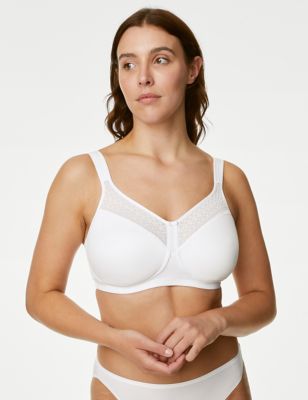 Marks & Spencer new 2 pack almond/white post surgery non-wired bras