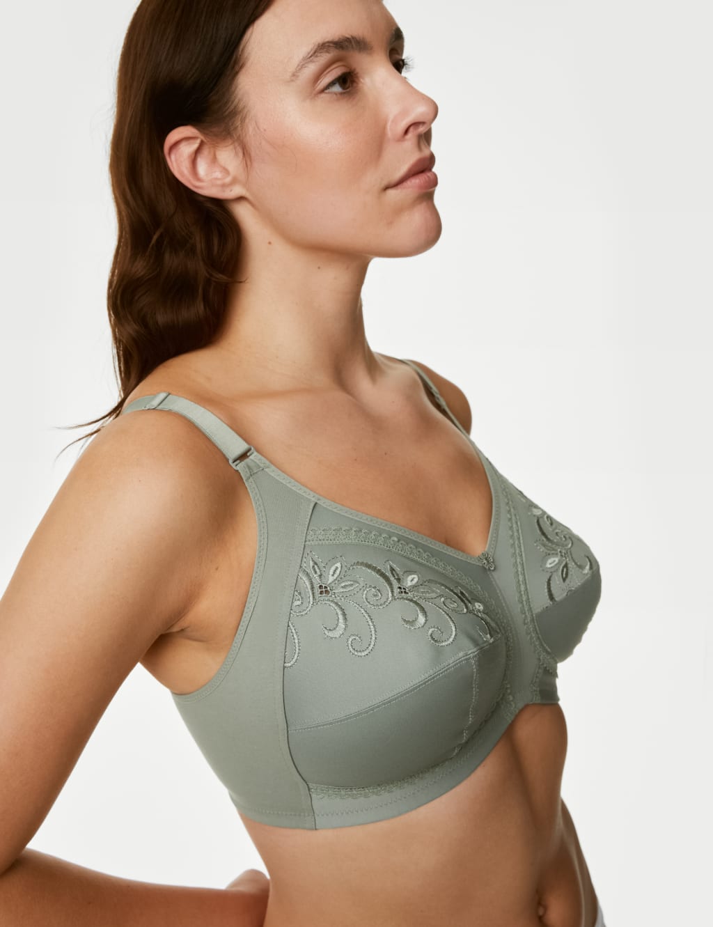 Total Support Embroidered Full Cup Bra B-G image 2