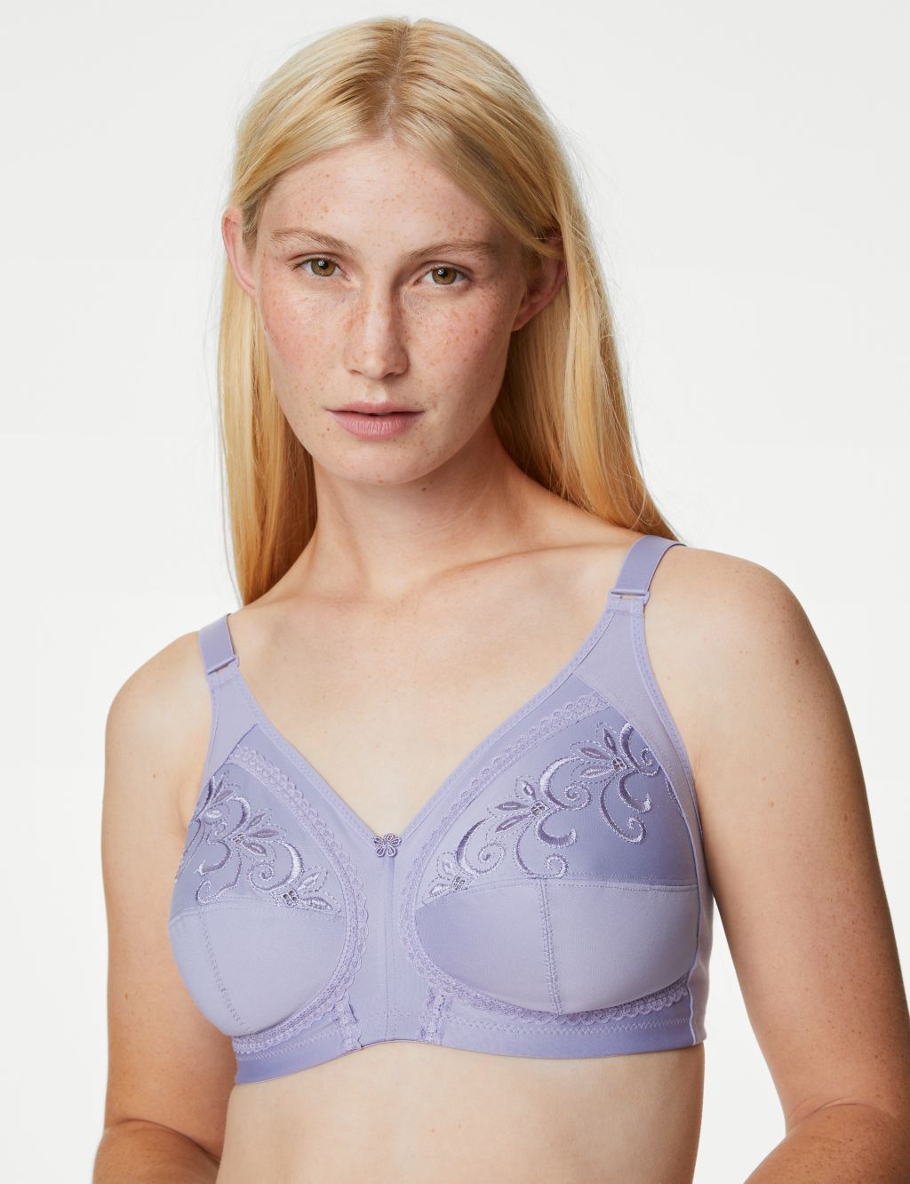 Total Support Embroidered Full Cup Bra B-G image 1