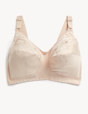 

Womens M&S Collection Total Support Embroidered Non Wired Bra D-K - Opaline, Opaline