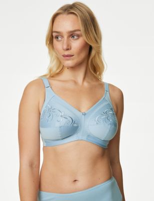 

Womens M&S Collection Total Support Embroidered Full Cup Bra GG-K - Blue, Blue
