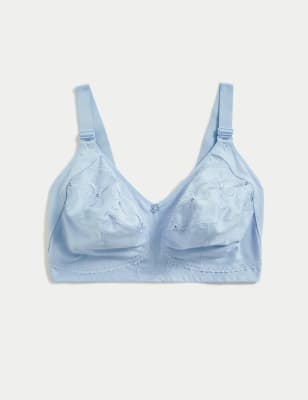 

Womens M&S Collection Stütz-BH mit Vollschalen und Stickerei (DD-K) - Blue, Blue