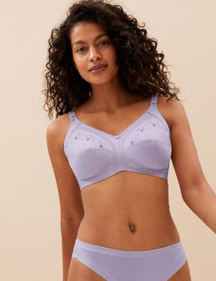 

Womens M&S Collection Total Support Embroidered Full Cup Bra DD-K - Lavender, Lavender