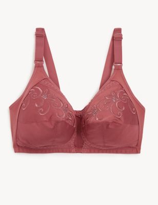 Embroidered Non Wired Total Support Bra