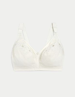 M&S Sumptuously Soft Full Cup Longline T-Shirt Bra White 30B